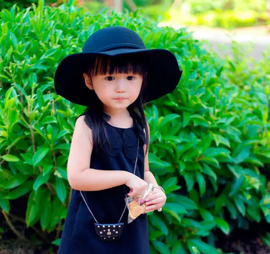 Summer Beach Sun Protect Caps Toddler Girls Kids Bowknot Hat Bowler Bonnet Sweet Girls Photography Props 2-8T