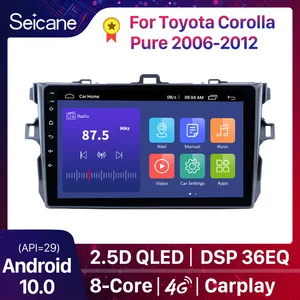 Автомобильный GPS-Мультимедиа Seicane, 9 дюймов, Android 10,0, для 2006, 2007, 2008, 2009, 2010, 2011, 2012 Toyota Corolla, навигатор, поддержка Bluetooth
