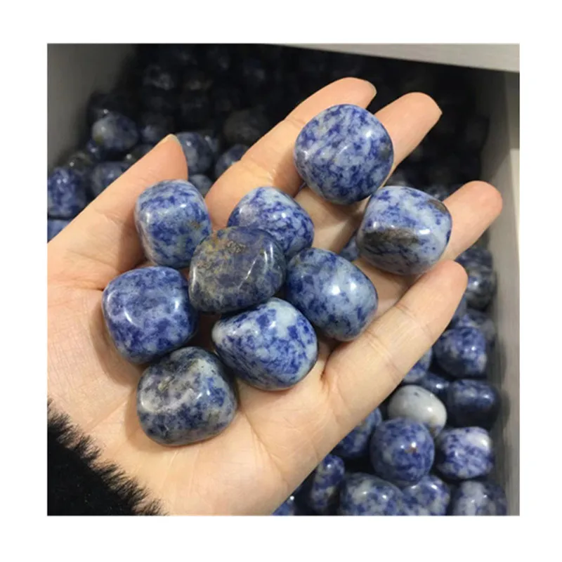 

Natural Polished Blue Spotted Tumbled Crystal Stones For Sale