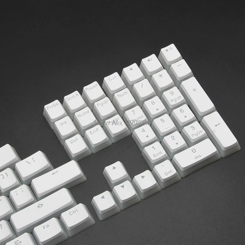 RGB 108 Keycaps ANSI макет PBT белый пудинг Двойная кожа молочный выстрел с подсветкой Keycap