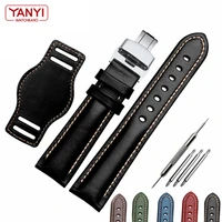 the first layer cowhide genuine leather bracelet 18mm 20mm 21mm 22mm watch strap matte watchband with mat wine wristwatches band