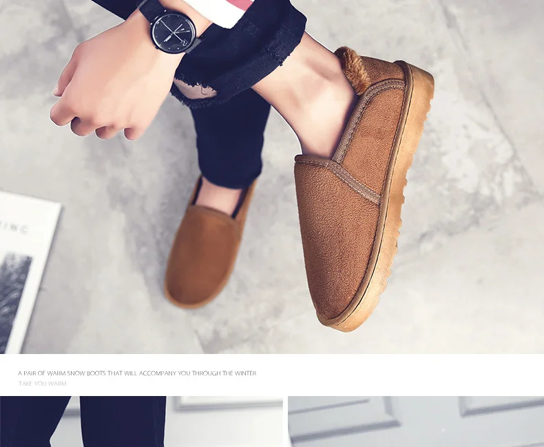 Зимняя обувь для мужчин; Мужская обувь; chaussure homme Hiver Chaussures Scarpe Uomo Invernali Winterschuhe Herren; мех