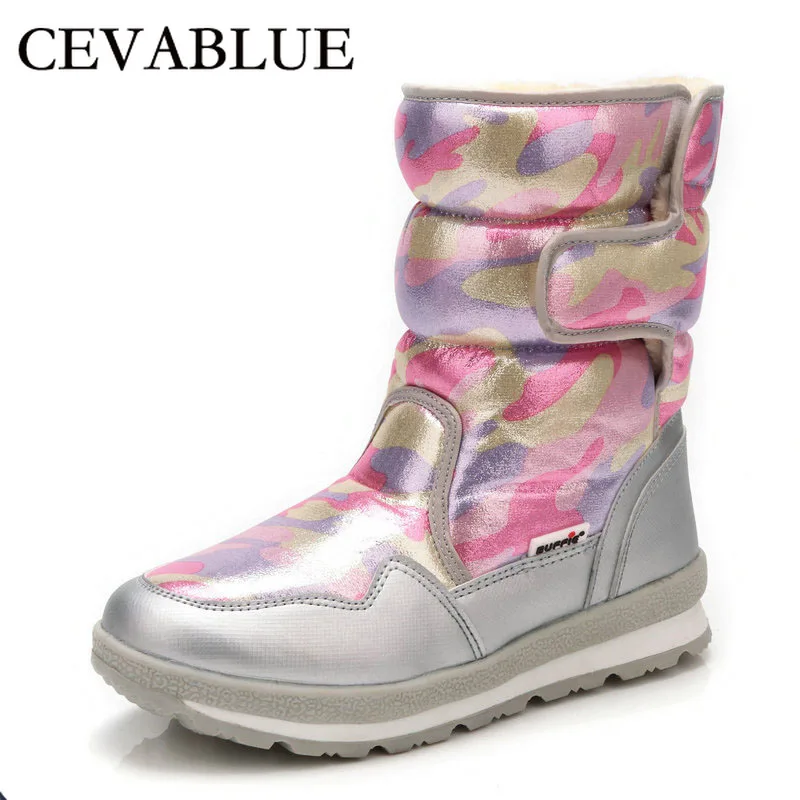 LTARTA Women's Pink Camouflage Snow Boots Boot Mid-calf Down Casual Wind Proof Waterproof Platform JSH-M904 | Обувь