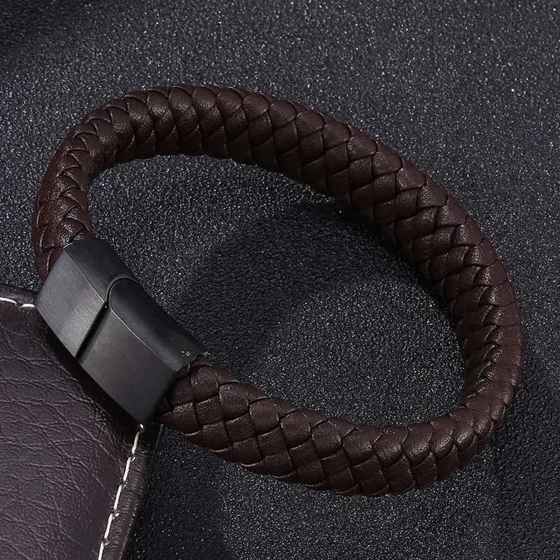 Подвеска плетеный кожаный браслет мужские браслеты ручной работы модный S.