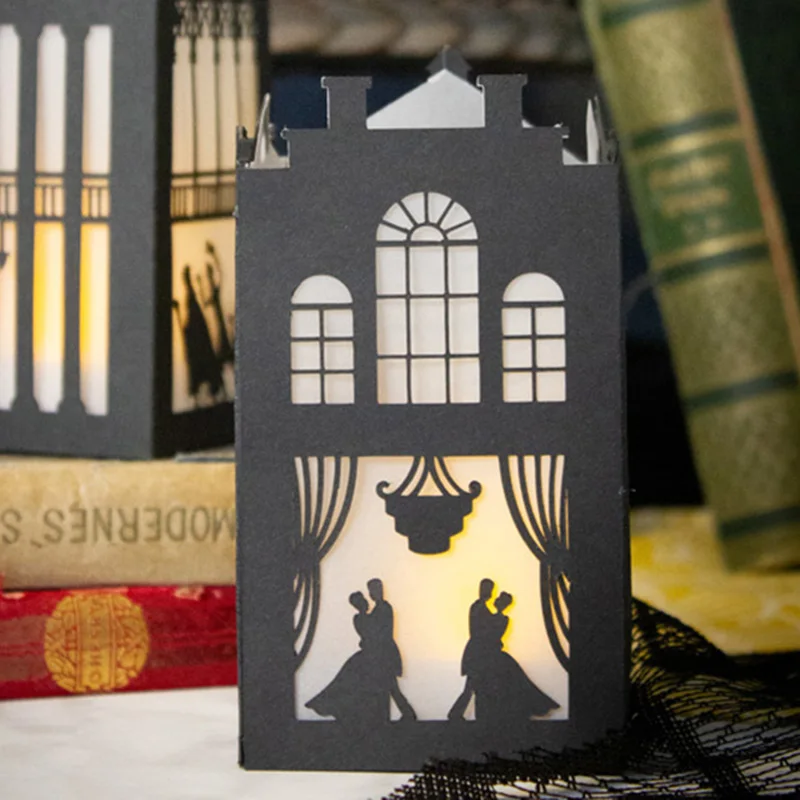 

Couple Castle House Lantern Box Metal Cutting Dies For DIY Scrapbook Cutting Die Paper Cards Embossed Decor Craft Die Cut New