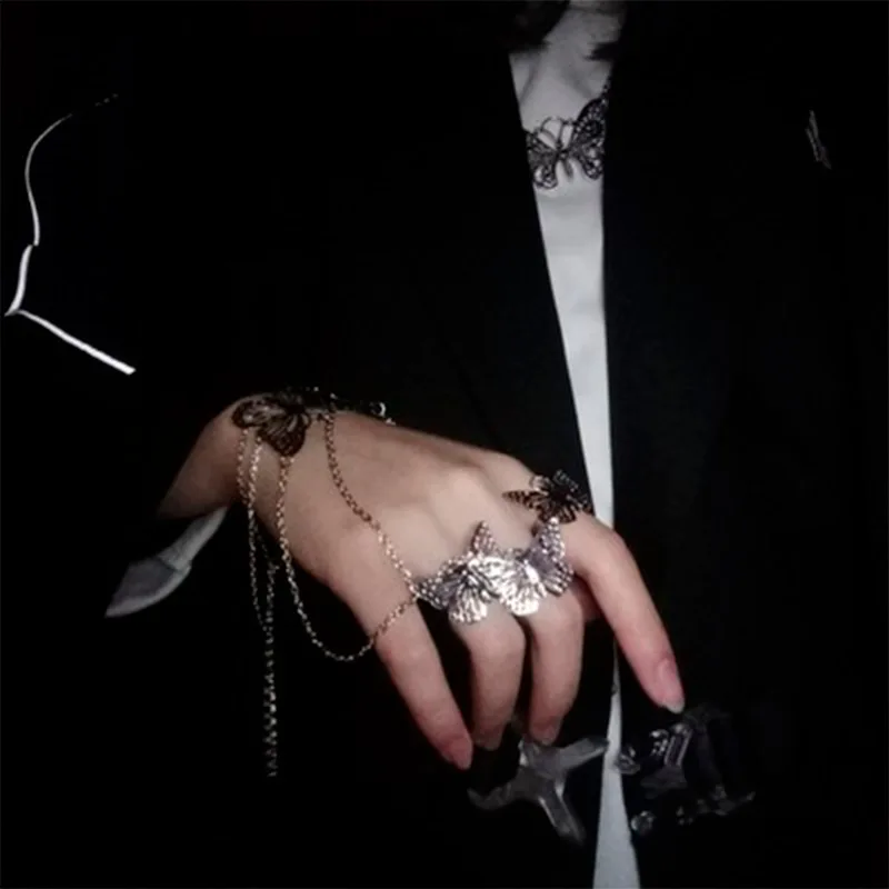 Ретро дворец Ветер бабочка браслет кольцо стиль барокко ювелирные изделия полые