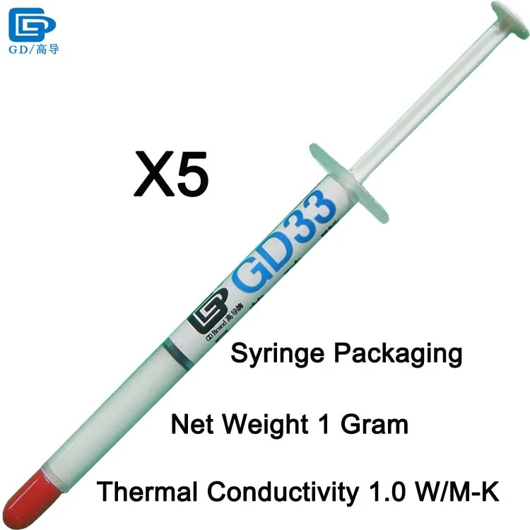 GD33-SY1 5 Pieces GD33 GD66 GD100 GD220 GD280 GD380 GD460 GD450 Термальность смазочная паста компаунд 5 шт. чистая Вес 1 г SY1 - Цвет лезвия: GD33-SY1 5 Pieces