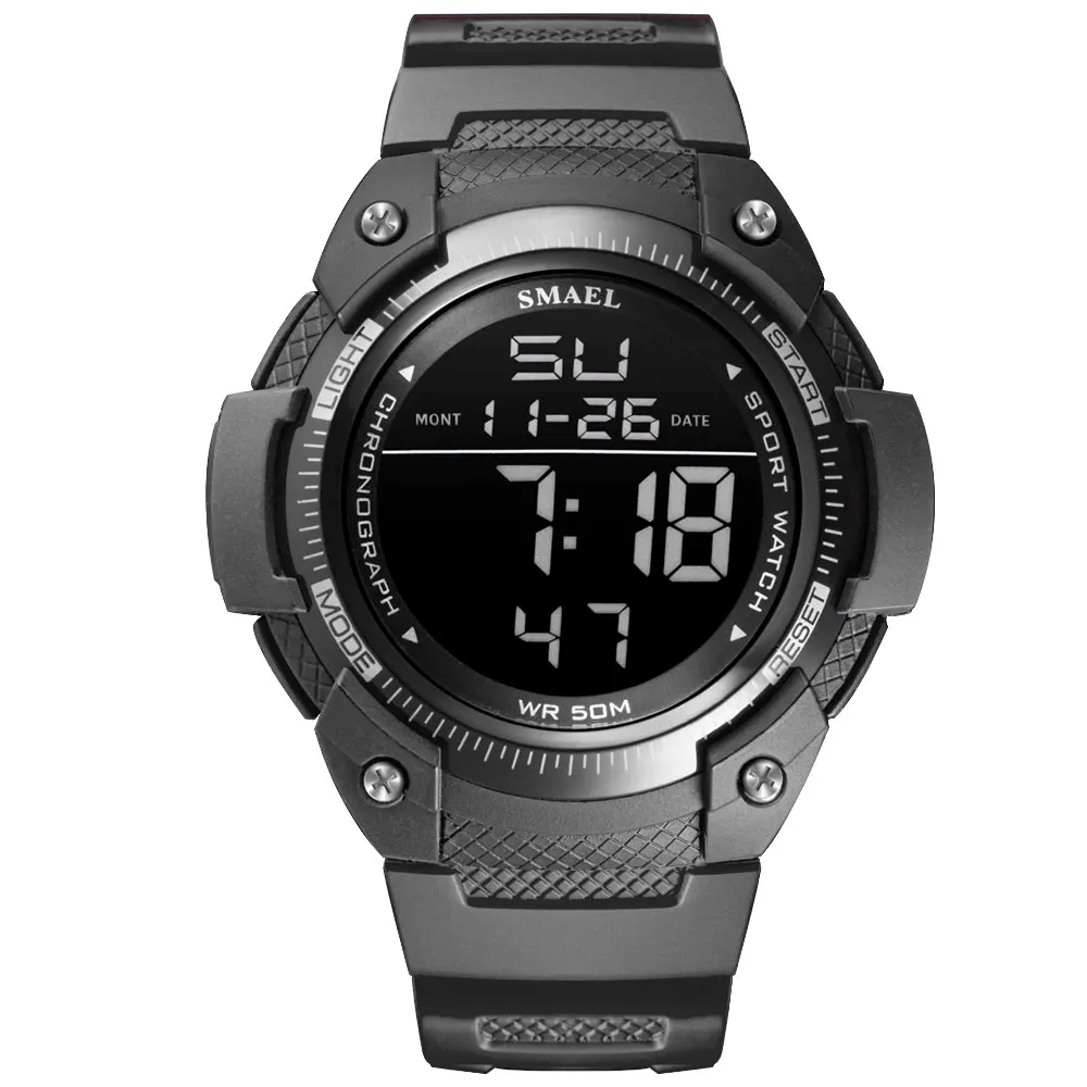 

Men Watches Digital SMAEL Watch Waterproof LED Clock Alarm reloj hombre Stopwatch Black Wristwatch 1335 Sport Watches Digital