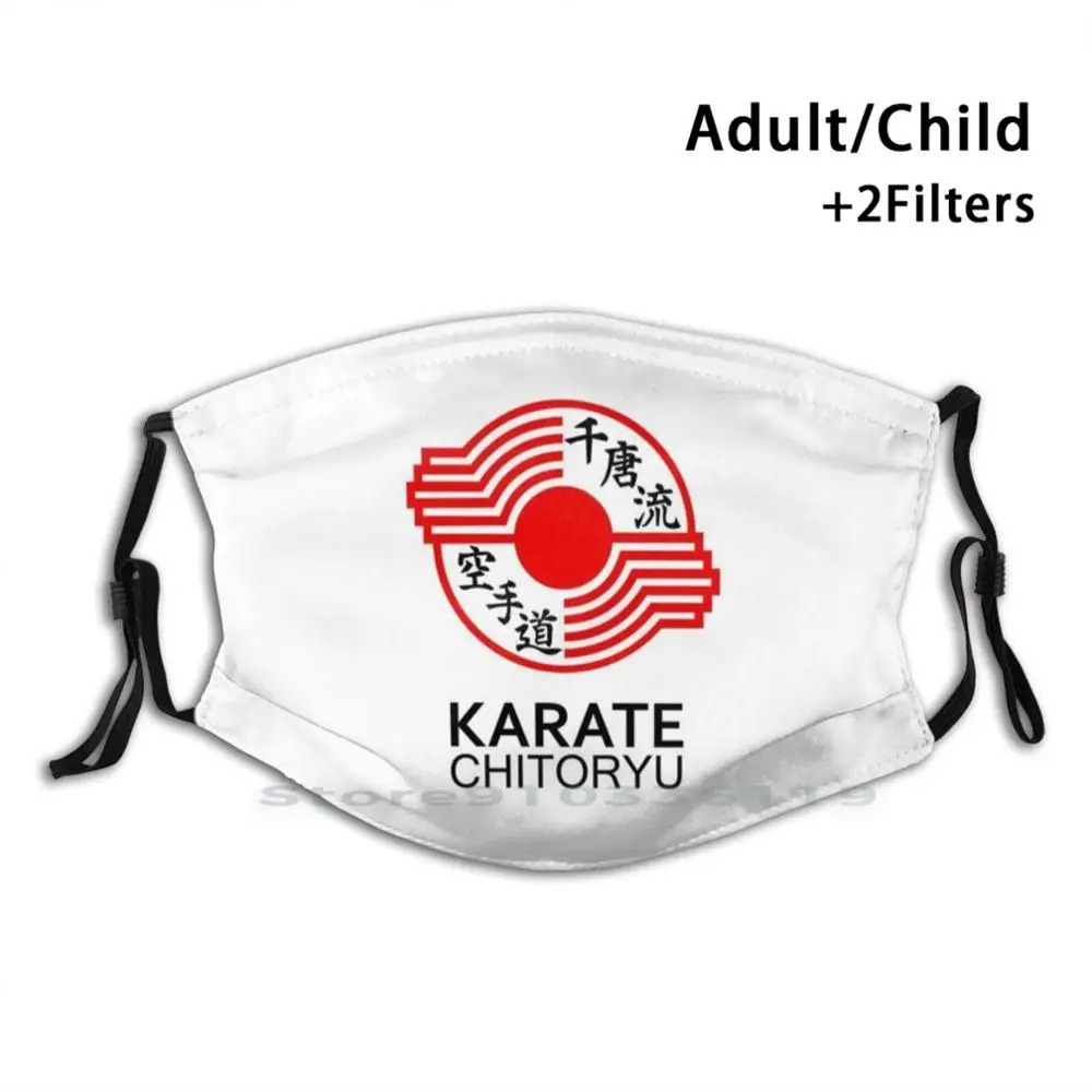 

Chitoryu Karate Symbol And Kanji Design Anti Dust Filter Washable Face Mask Kids Karate Shotokan Chitoryu Kyokushin Martial