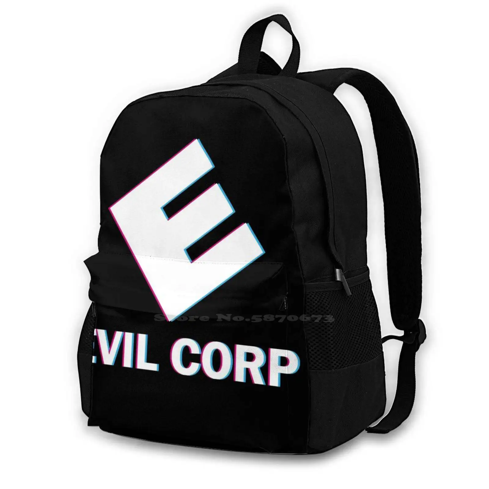 

Evil Corp 3D Print design BackPack Casual bag Mr Robot Robot E Corp Evil Corp Tv Shows Black Mr Robot
