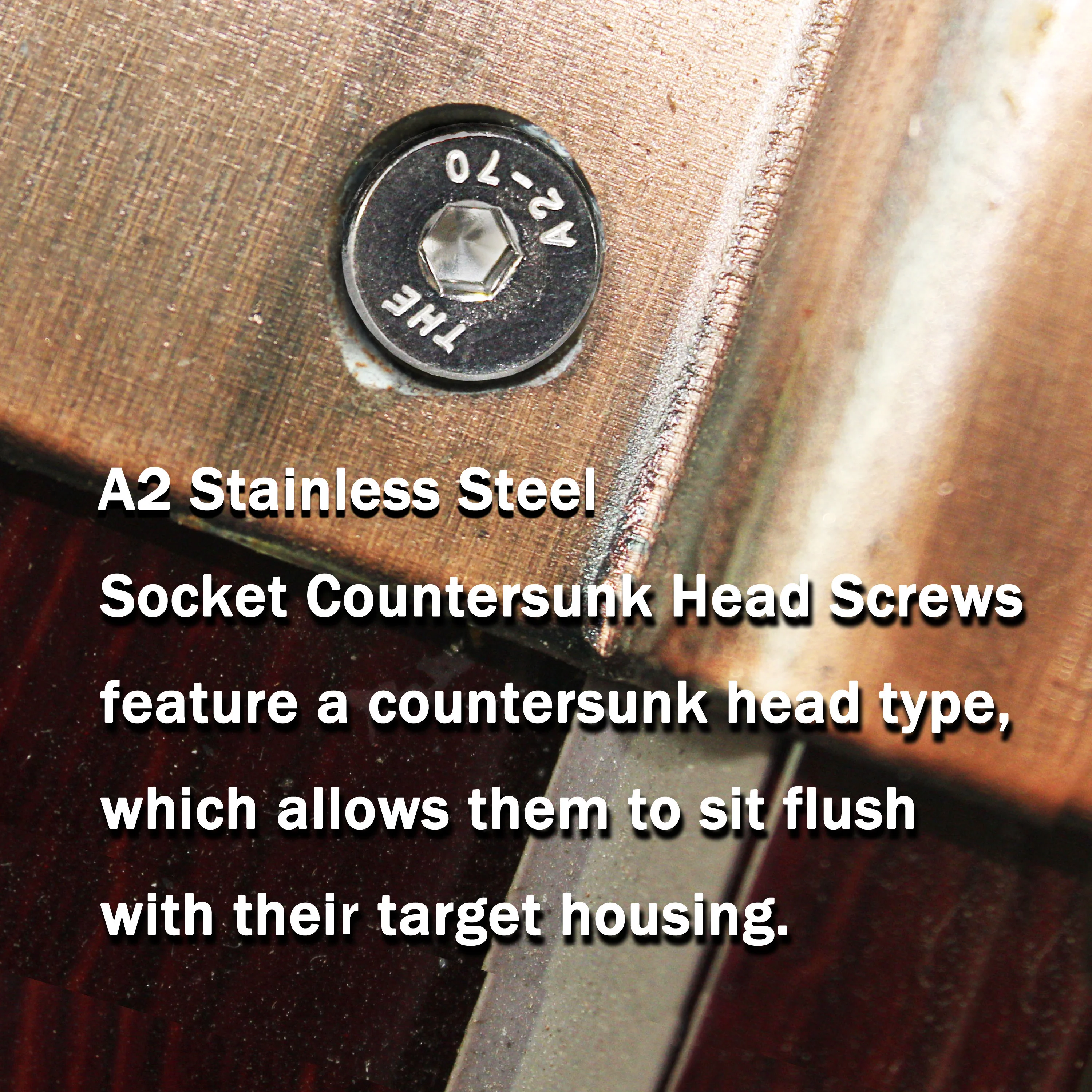 M5 шестигранный привод из нержавеющей стали плоский (затонувшая головка) винт x 0 8