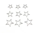 Подвеска с пентаграммой из нержавеющей стали для подвесок с открытой рамой, формы сделай сам для изготовления ювелирных изделий, 3 размера, 20 шт.