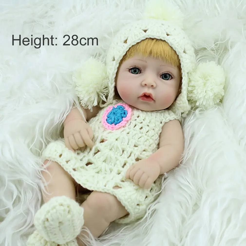 

OCDAY 28 CM Mini Baby Doll Infant Reborn Handmade Doll Eco-friendly Girl Doll For Gift Parent-child Traning Girls Toys Hobbies