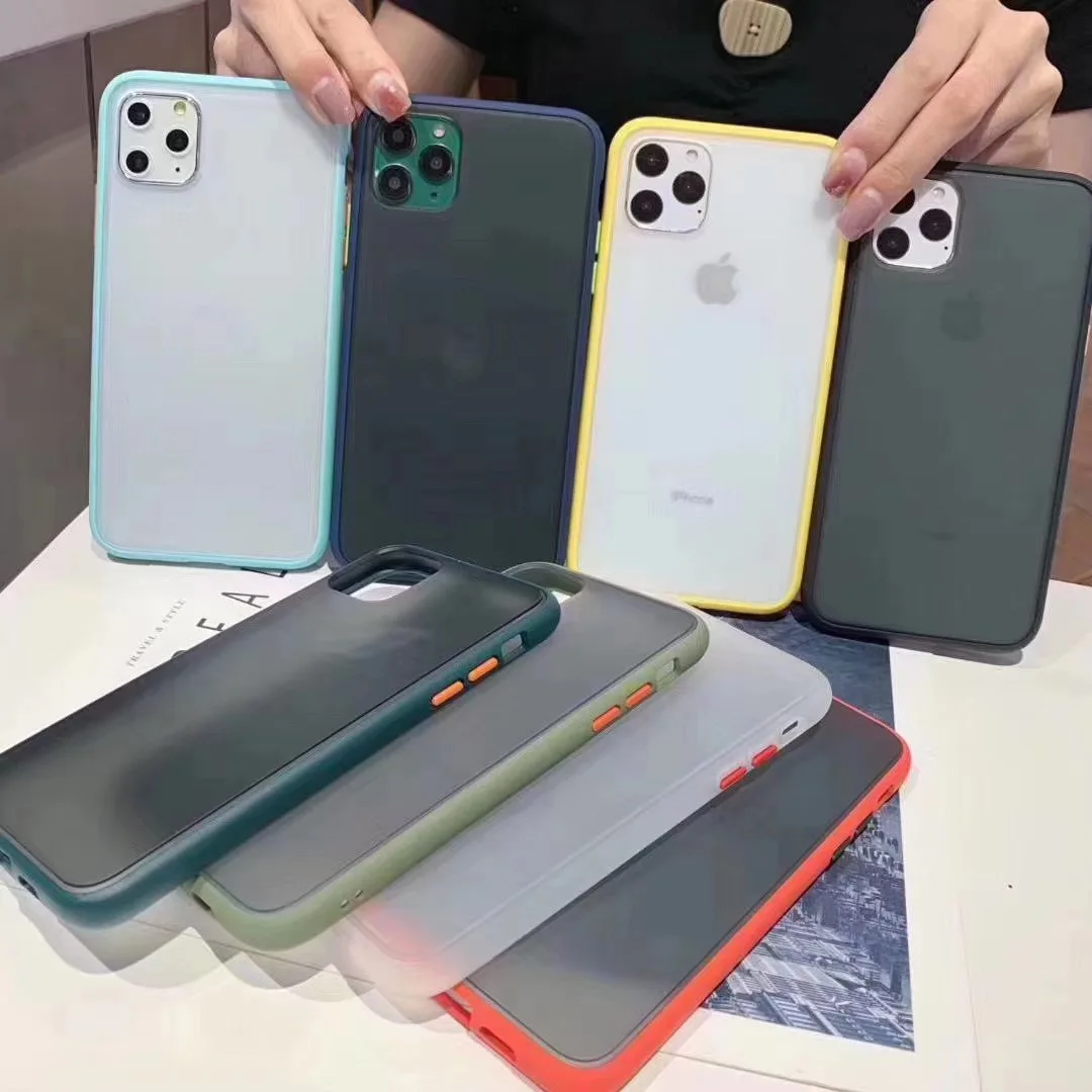 

Matte Case For iPhone 11 Pro Max X XR Xs 12 Mini SE 2020 6 7 8 Plus Shockproof Slim Silicone Hard Back Cover Translucent Funda