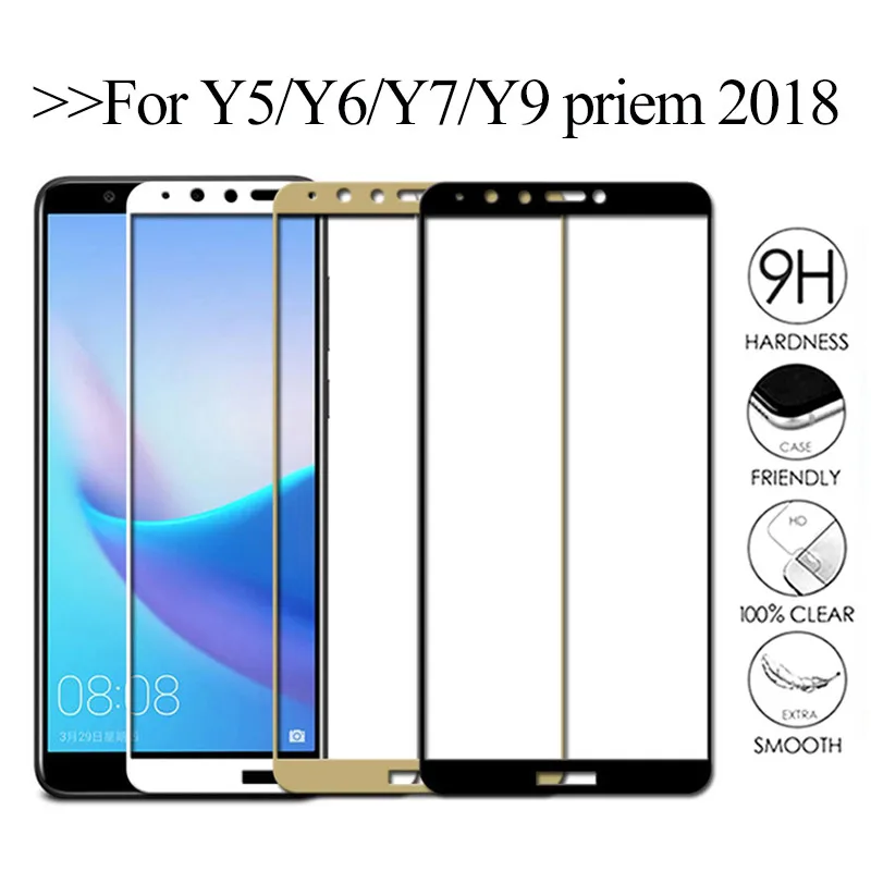 Защитное стекло для huawei y9 y7 y6 y5 prime Защитная пленка для экрана закаленная Броня y 5 6 7 9 на huavei hauvei 6y 7y 9y y6 prime