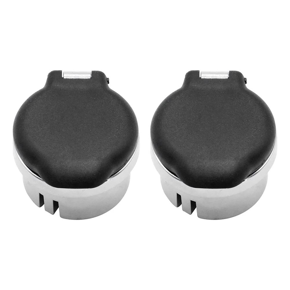 

2pcs Car Chrome Dash Power Outlet Retainer Cover for Silverado Tahoe Sierra 20072013 Socket Lighter Cigarette Adapter Dust Cover