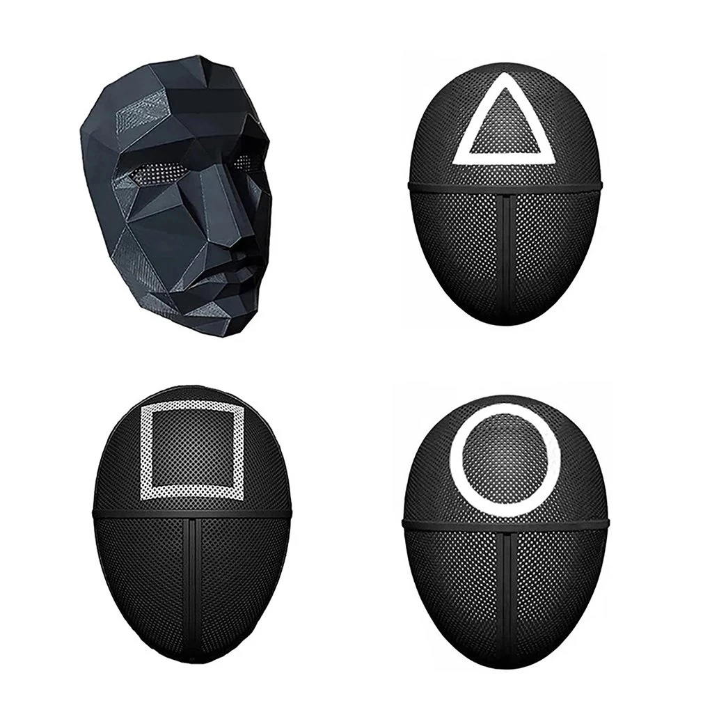 

Маска на все лицо для косплея по игре кальмар для взрослых, 2021