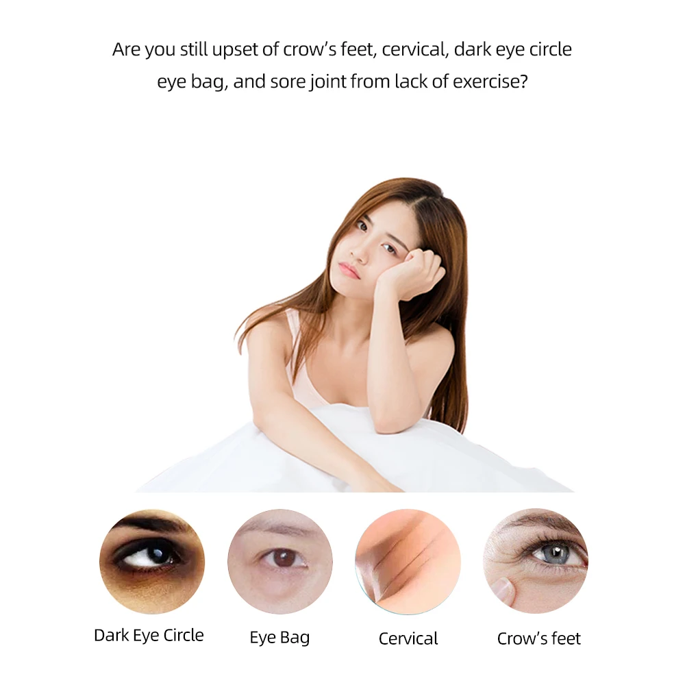 Электрический глаз массажер для лица с напылением из EMS вибрации против морщин