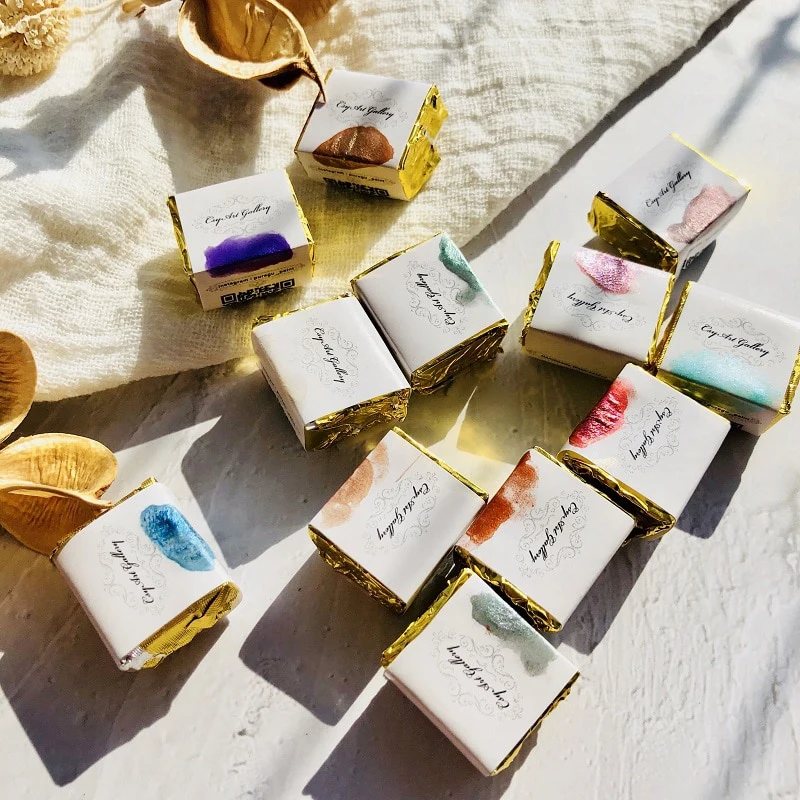 Акварельный пигмент 12 цветов портативная однотонная краска для фотографий GK99 |