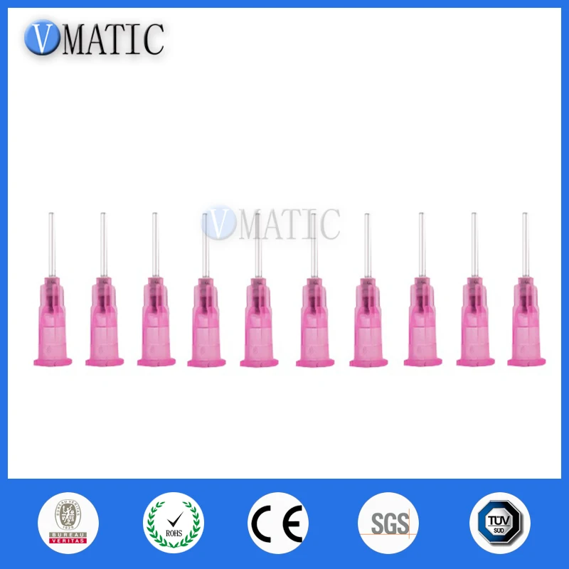 

High Quality 100pcs 18G Pink Color Stainless Steel Dispensing Tapered Pinhead Glue Liquid Dispenser Needles 1/2 Inch