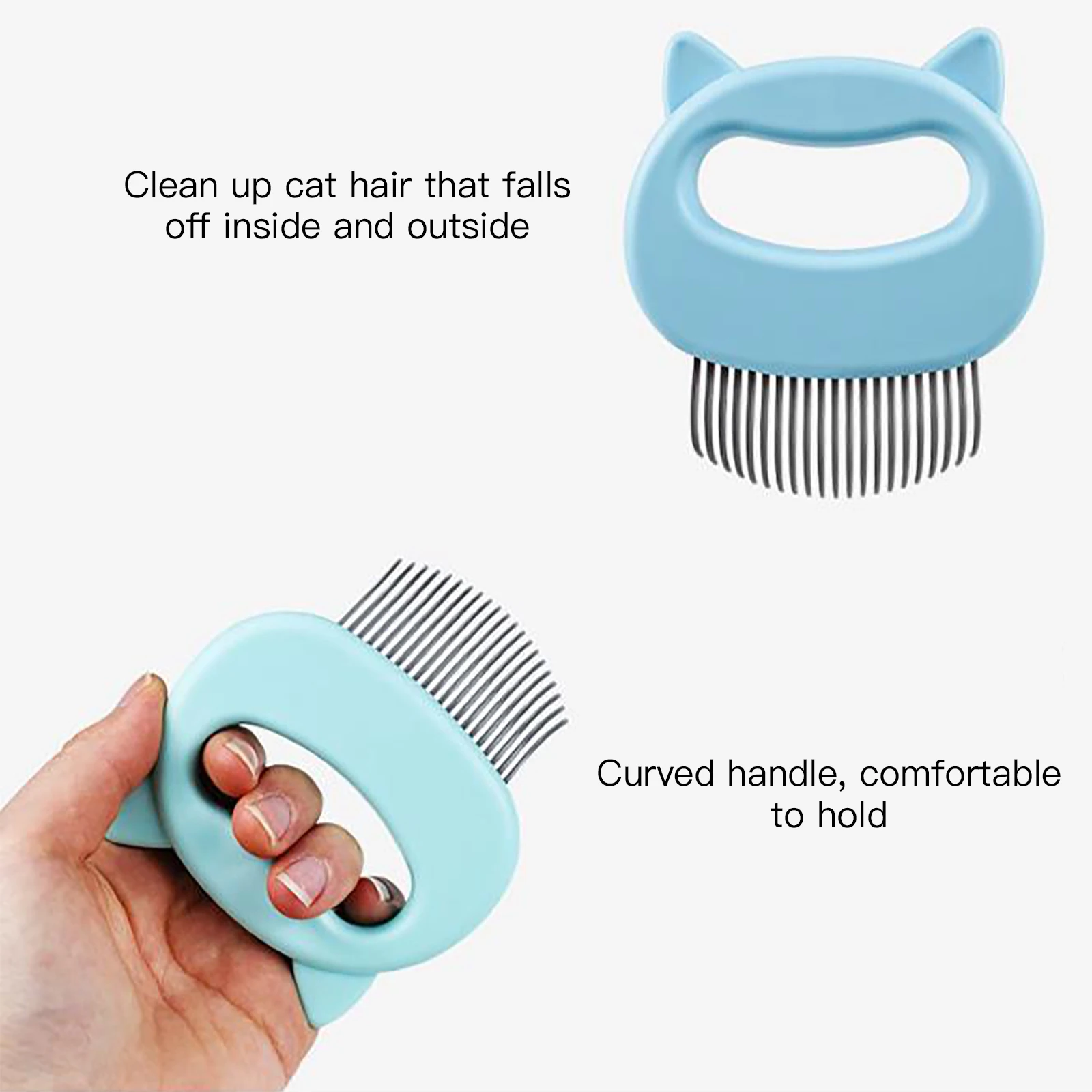 Mini Pets Comb Massage Brush Shell Shaped Handle Pet Grooming Tool To Remove Loose Hairs Only for Cats | Дом и сад