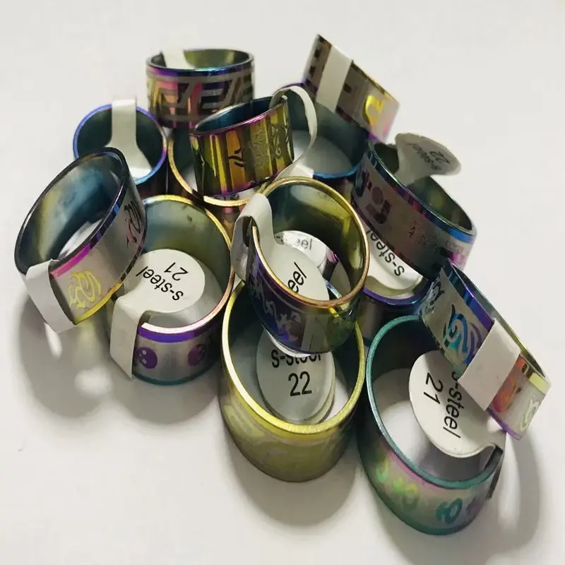 

YQTDMY 50 pcs Men Ring Stainless Steel for Men Jewelry Anillos Accessories Mixed Size