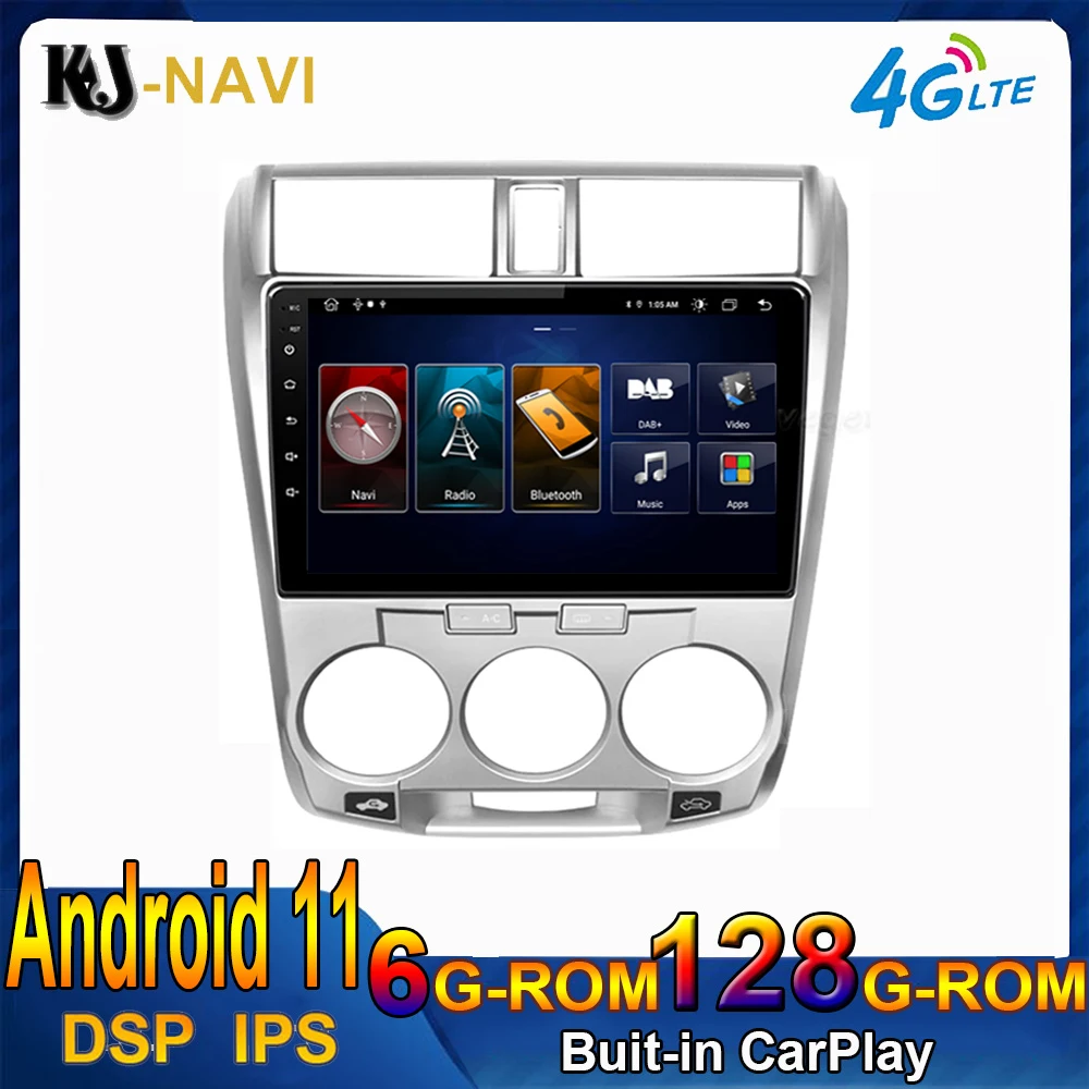 

For Honda City 2008 - 2013 Car Radio Multimedia Video Player Navigation stereo GPS Android 11 No 2din 2 din DVD