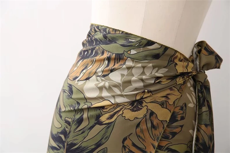 

SuperAen Spring and Summer New Style Flowers Print A Line Straight Woman Skirts