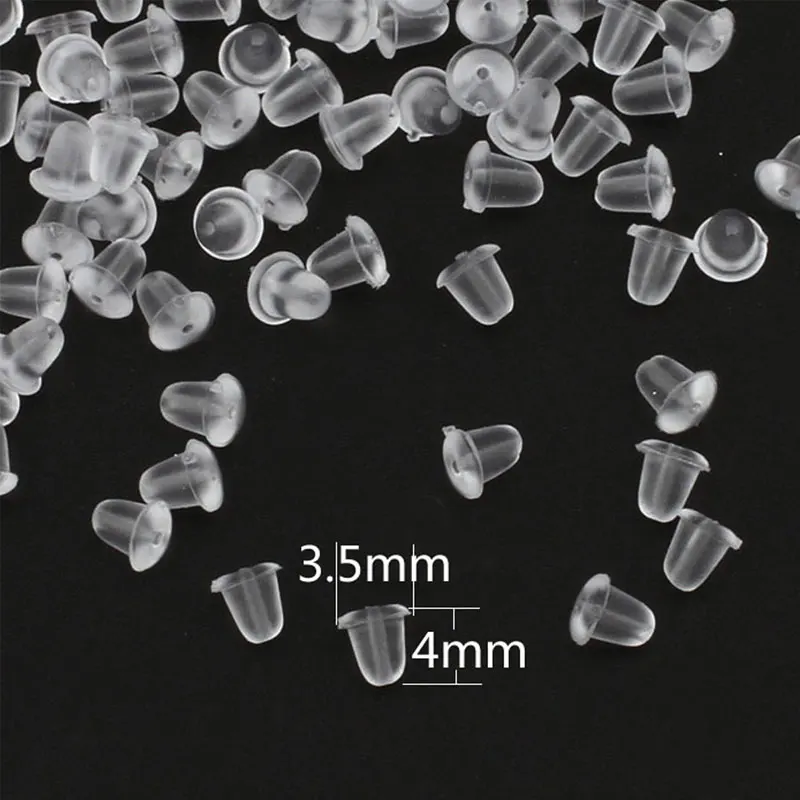 200 шт./лот силиконовая резиновая серьга с застежкой стильные серьги в виде гайки