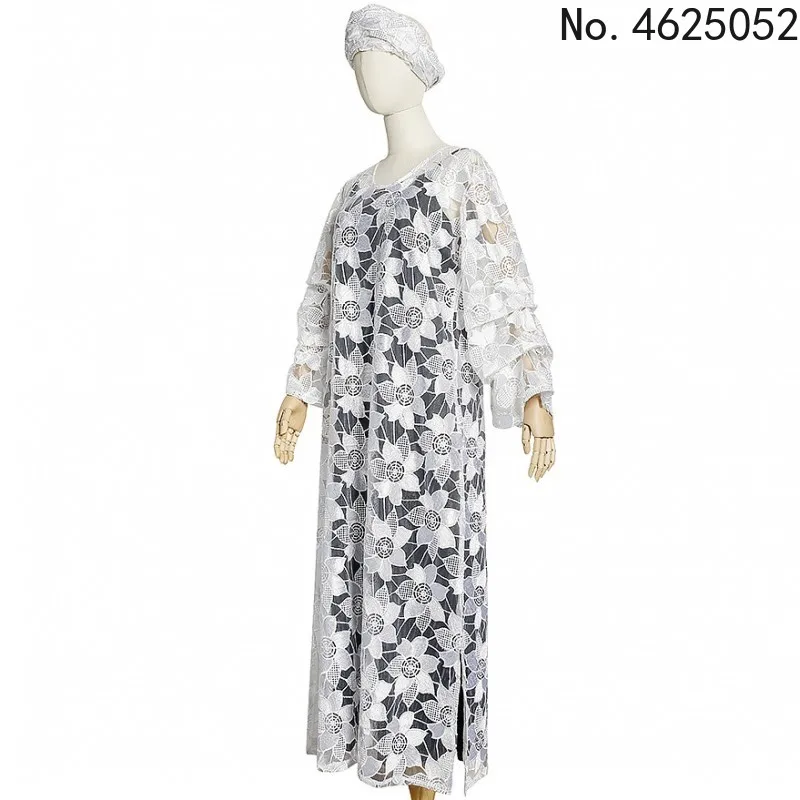 Новое Африканское платье для женщин Дашики модная свободная вышивка Белая