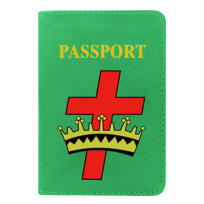 

Personality Passport Cover Fashion Crown Cross Knight Travel ID Credit Card Holder Pocket Wallet Bags