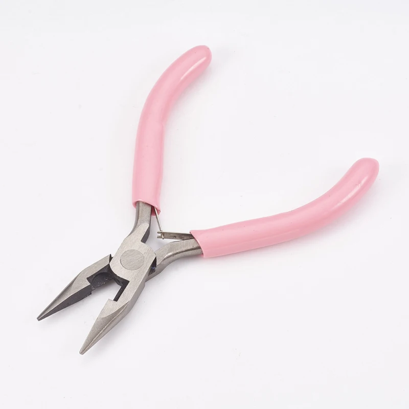 Needle Nose Pliers Мини ювелирный набор Клещи DIY ювелирные инструменты и оборудование для изготовления ювелирных изделий из углеродистой стали DeepPink, 70~ 80x40~ 52x6~ 9mm - Цвет: Needle Nose Pliers