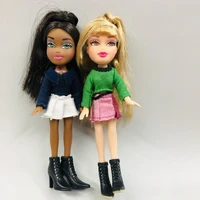 12cm original fashion action figure original cute small bratzdoll red hair and beautiful clothes best gift for child