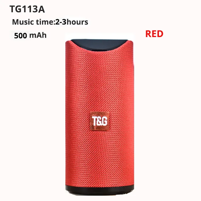 RED T& G беспроводной динамик 10 Вт портативный наружный динамик 360 стерео Бумбокс Система домашнего кинотеатра громкий динамик Поддержка FM TF карта бумбокс - Цвет: RED