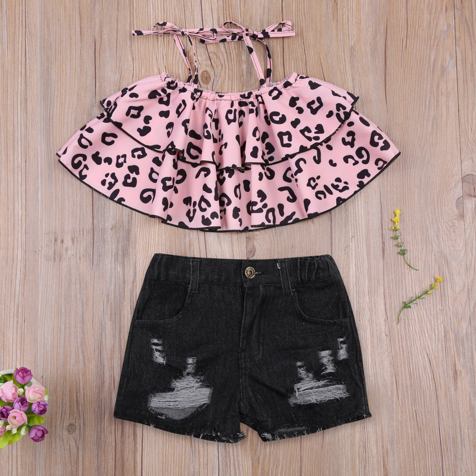 Комплект детской одежды из 2 предметов комплекты для маленьких девочек с