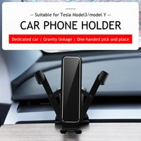 car phone holder for tesla model 3 y series mobile phone holder cellphone hud holder stand vent mount cell phone stand support