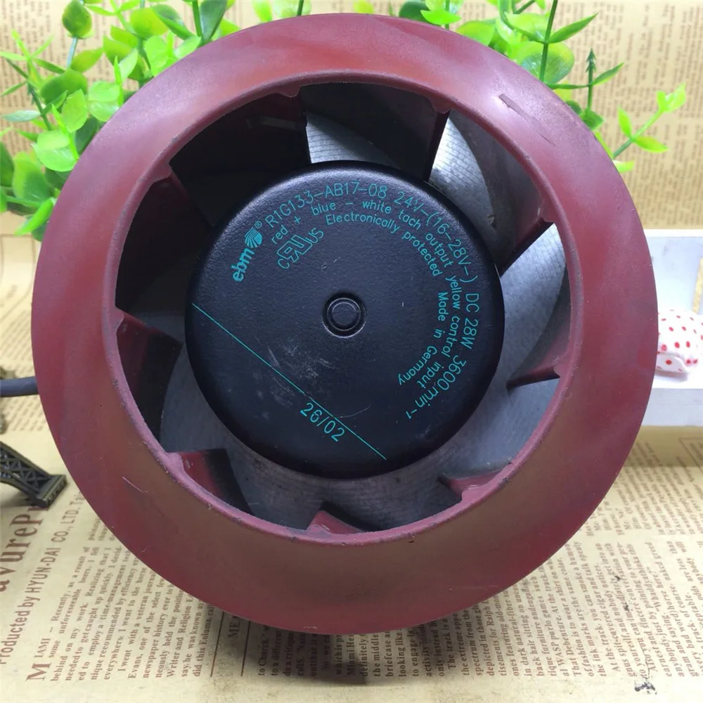 EBM R1G133-AB17-08 DC24V 28 Вт 13,3 см центробежный вентилятор воздуходувка