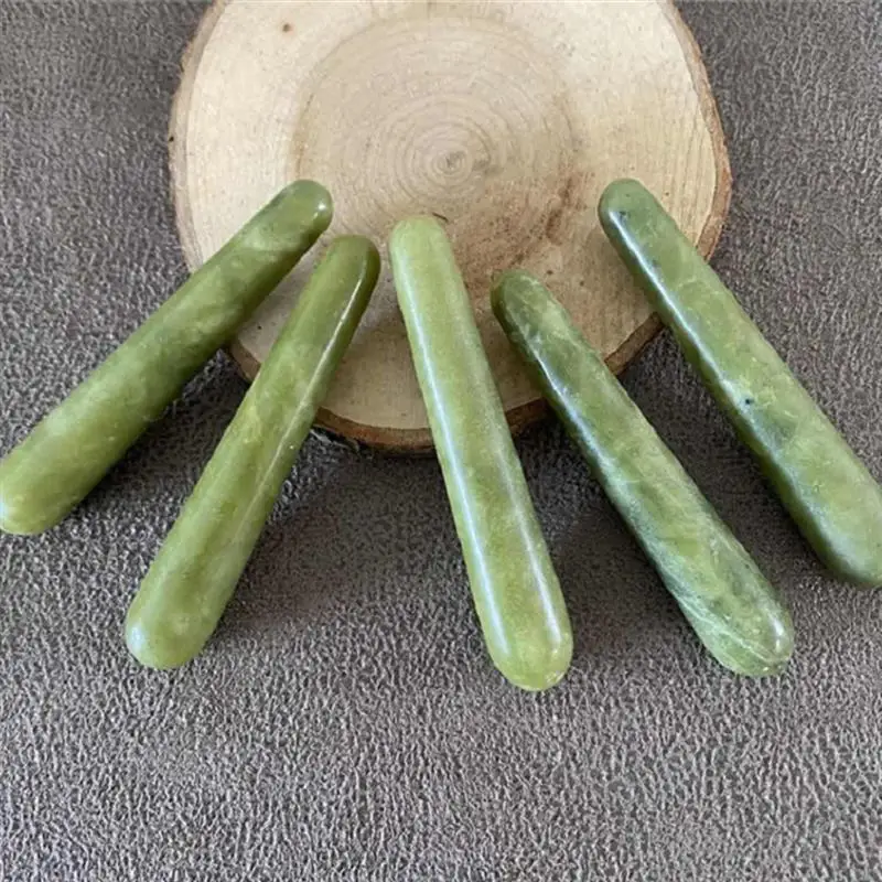 Массажная ручка из натурального меридиана Нефритовая точечный массажер