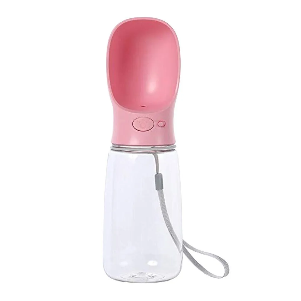 Pink 550ml Портативная бутылка для воды для собак, для путешествий, для щенков, кошек, поилка, для улицы, для домашних животных, диспенсер для воды, питатель, продукт для домашних животных, для маленьких и больших собак - Цвет: Pink 550ml