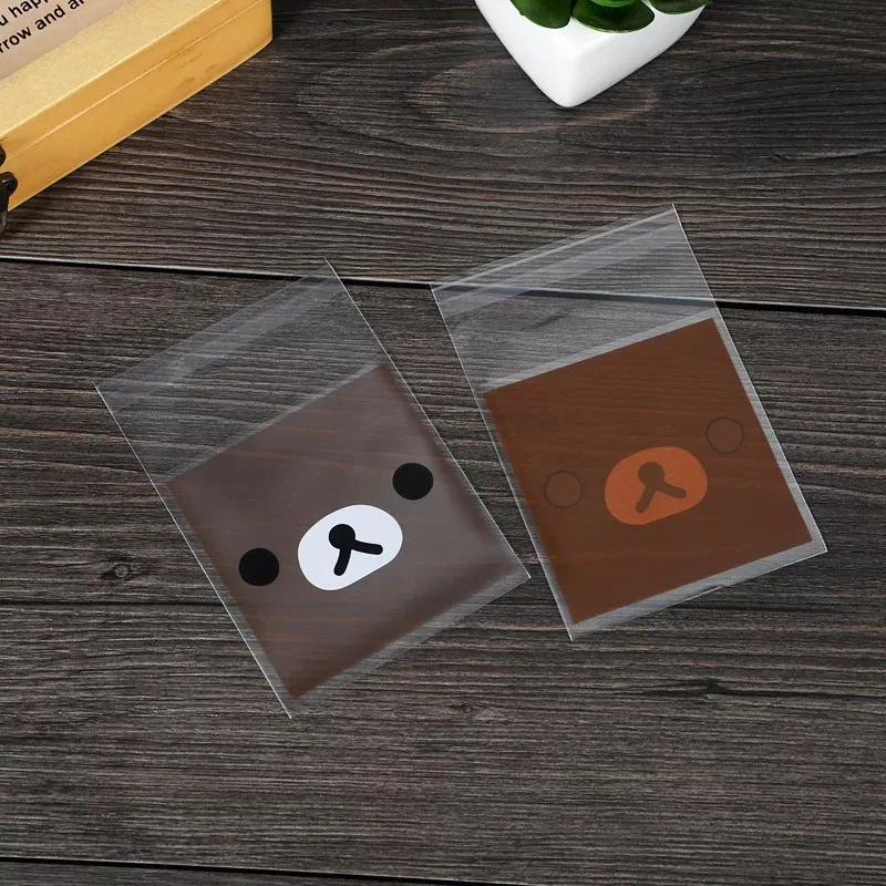 Пластиковые пакеты для печенья 100 шт./лот милый медведь