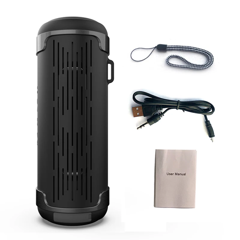 Беспроводная bluetooth колонка BS12 портативный сабвуфер с фонарем и картой для езды на