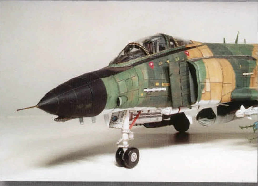 1:33 USA F-4B Ghost Fighter MiG Aircraft DIY 3D Paper Card Model Building Sets Construction Toys Educational Toys 54*34cm
