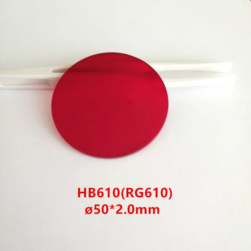 

50*2.0Mm Cut-Off Filter Lens Red Optical Glass Hb610 Rg610 Rear Transmission