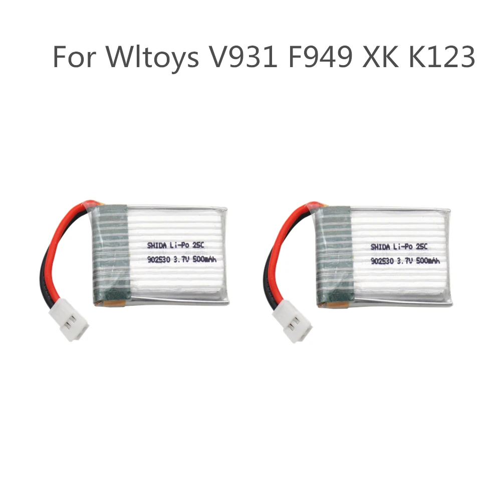 902530 500 мАч 3 7 в литий полимерный аккумулятор для Wltoys F949 V931 k123aircraft вертолет 25C