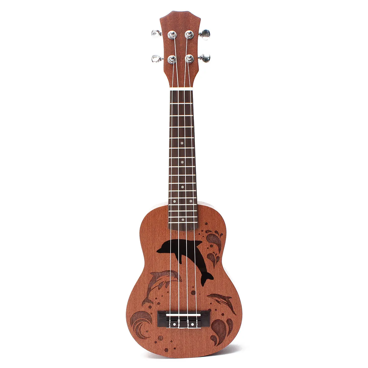 Красивое Укулеле сопрано из розового дерева 21 дюйм 4 струны мини-гитара 15 ладов