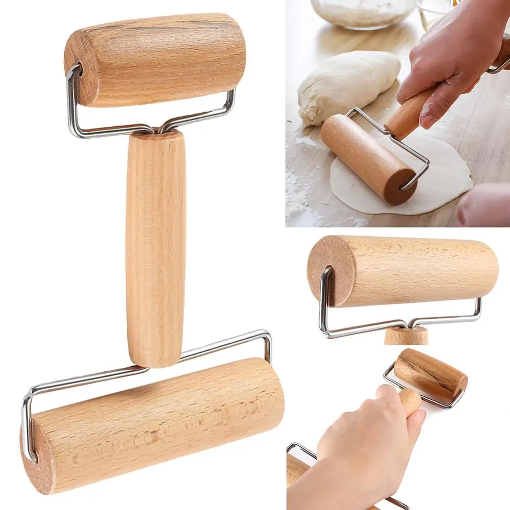 

2020 New Rolling Pin Wood Non-stick Dough Baking Pizza Noodles Cookie Biscuit Chinese Food Pasta Making Tools