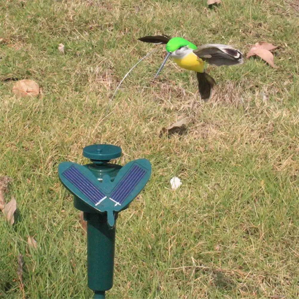 

New Solar Rotating Bird Funny Solar Toy Flying Hummingbird Powered Birds For Outdoor Yard Garden Decoration