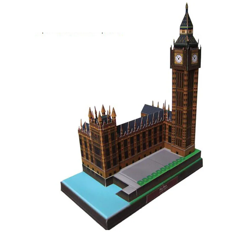 3D бумажная модель Big Ben в Великобритании всемирно известная архитектурная