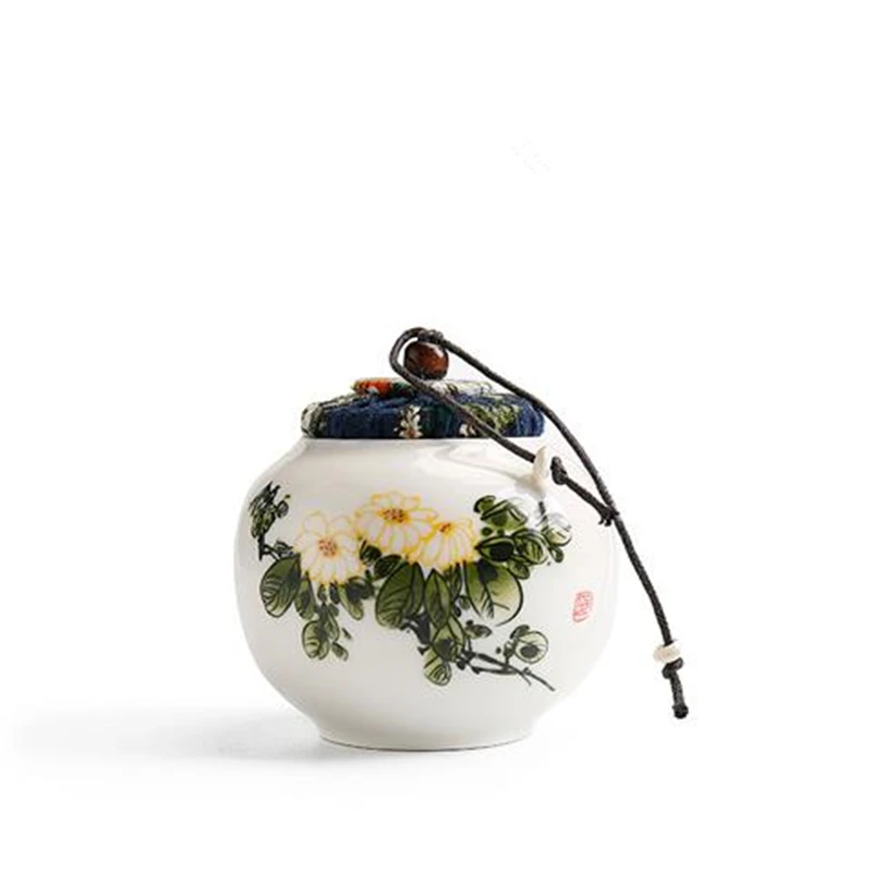 Керамика мини Чай коробка Кухня канистры банки для специй емкость хранения пищи