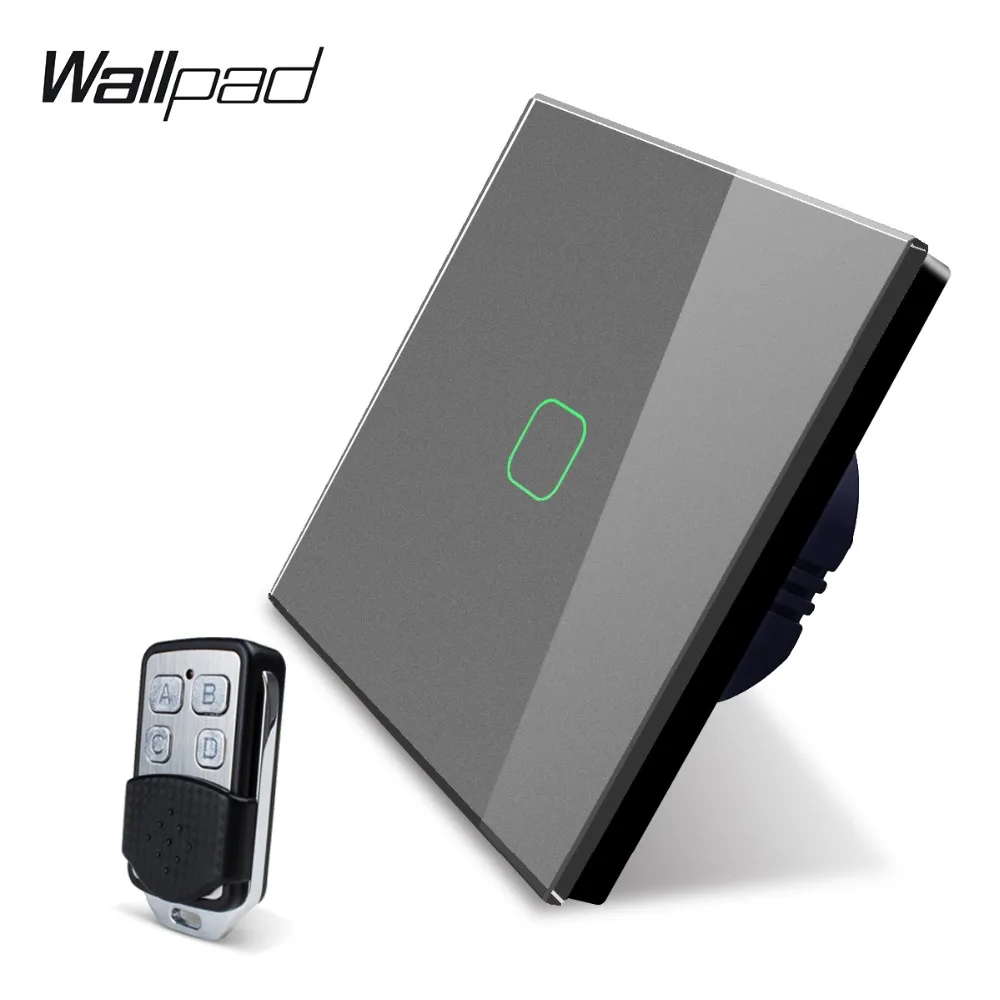 Wallpad K3 емкостный 1-клавишный сенсорный переключатель света с дистанционным